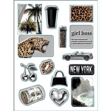 Об'ємні наклейки 3D Stickers &ndash; Leopard Luxe