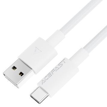 Кабель ACEFAST (USB to Type-C) 3A C18-04 Braid Charging Data Cable &ndash; White (1.2m)