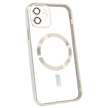 Чехол Shining with MagSafe для iPhone 11 с защитными линзами на камеру Silver