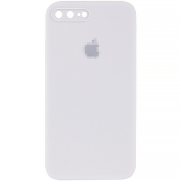 Чохол Silicone Case FULL CAMERA (square side) (на iPhone 7/8 PLUS) (White)