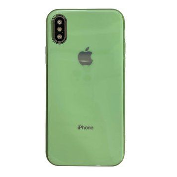 Чехол Silicone Glass Case (для iPhone XS MAX, Mint Gam)