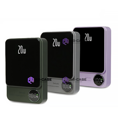 Безпровідний магнітний павербанк 10000 mAh 20w Q9 для iPhone MagSafe - Purple