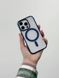 Чохол для iPhone 15 Pro матовий Clear case with MagSafe Titanium Blue 2