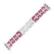 Ремешок Chance Band для Apple Watch : 38mm | 40mm | 41mm | [42mm Series 10-12] &ndash; браслет металлический с кожой Silver-Rose