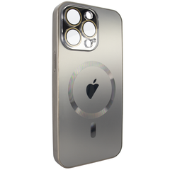 Чехол для iPhone 15 Pro - AG Titanium Case with MagSafe с защитой камеры Gray