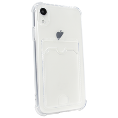 Чохол для iPhone XR Card Holder Armored Case з карманом для картки прозрачный