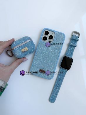 Чехол Swarovski для AirPods 3 со стразами Sky Blue