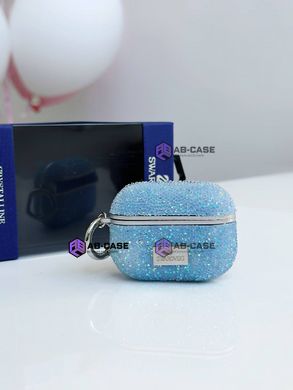 Чехол Swarovski для AirPods 3 со стразами Sky Blue