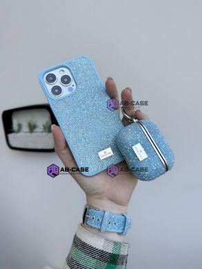 Чохол Swarovski для AirPods 3 із стразами Sky Blue