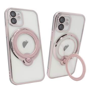 Чохол для iPhone 12 Clear Shining Holder with MagSafe Rose Gold
