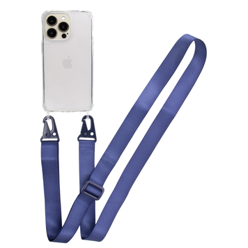 Прозорий чохол для iPhone 12|12 Pro з ремінцем Crossbody Midnight Blue