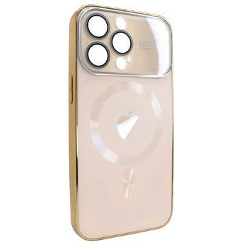 Чохол для iPhone 14 Pro матовий NEW PC Slim with MagSafe case із захистом камери Gold
