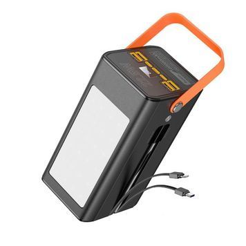 100000mAh 22.5W PowerBank Hoco DB49 Action with Cables &ndash; Black