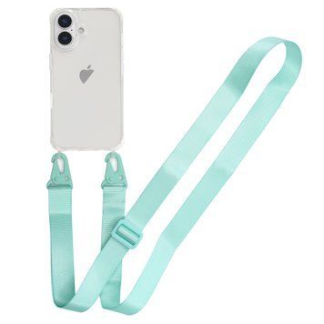 Прозрачный чехол для iPhone 17 c ремешком Clear Crossbody Spearmint