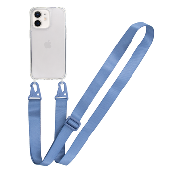 Чохол для iPhone 12 mini : з ремінцем прозорий Crossbody &ndash; Cobalt Blue