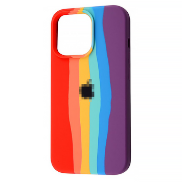 Чохол райдужний Rainbow на iPhone 12 /12 Pro Red-Purple