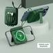 Беспроводной магнитный павербанк 10000 mAh Magnetic Q12 with 3 Cabels для iPhone MagSafe Green 1