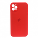 Чехол Silicone Case FULL CAMERA (square side) (для iPhone 12 pro Max) (Red)