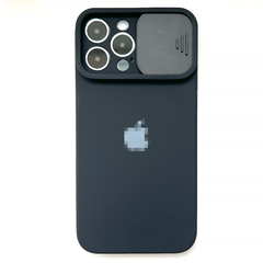 Чехол Silicone with Logo hide camera, для iPhone 12 Pro Max (Black)