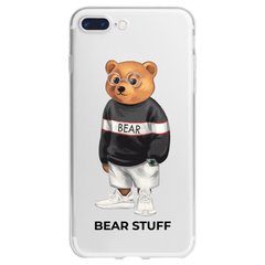 Чехол прозрачный Print Bear Stuff для iPhone 7 Plus/8 Plus Мишка в кофте