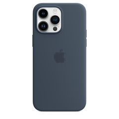 Чехол Silicone Case with Magsafe для iPhone 14 Pro Max Storm Blue