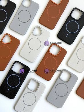 Чохол для iPhone 15/14/13 : Grain Silicone with MagSafe &ndash; Saddle Brown