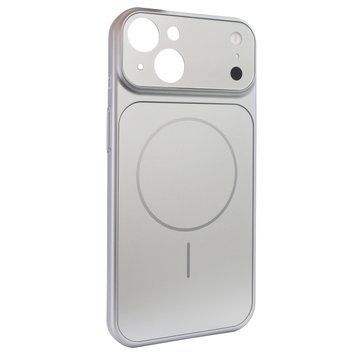 Чохол для iPhone 15 : Nofelet AG Glass Case with MagSafe &ndash; Silver