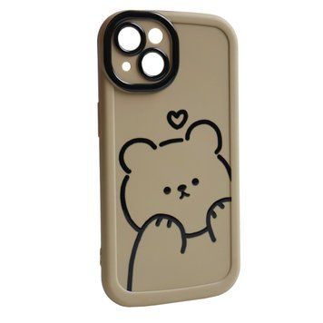 Чехол для iPhone 15 : Paws Case (Bear Hug - Brown)