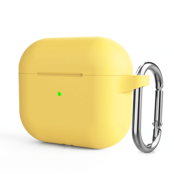 Чохол для AirPods Pro силіконовий з карабіном Yellow