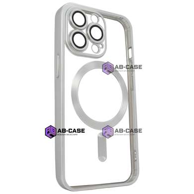 Чехол для iPhone 15 Pro матовый Shining with MagSafe с защитными линзами на камеру Titanium Silver