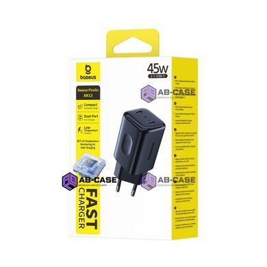 Зарядний пристрій 45W (2 Type-C) Baseus PicoGo AN13 PD (Black)