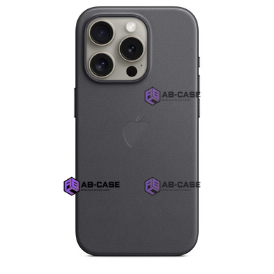 Чехол для iPhone 15 Pro FineWoven Case with MagSafe Black