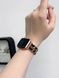 Ремінець для Apple Watch 42|44|45|49mm Chanel Band браслет металевий зі шкірою Rose Gold - Black 2