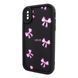 Чехол для iPhone X/XS &ndash; Pretty Things "Pink Bows &ndash; Black"