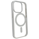 Чехол для iPhone 15 Pro матовый Clear case with MagSafe Titanium Silver 1