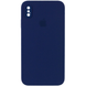 Чехол Silicone Case FULL CAMERA (square side) (для iPhone Xs Max) (Deep navy)