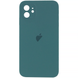 Чохол Silicone Case FULL CAMERA (square side) (на iPhone 12) (Pine Green)