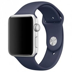 Силіконовий ремінець на Apple Watch (42mm, 44mm, 45mm, 49 mm №8 Midnighte Blue, S)
