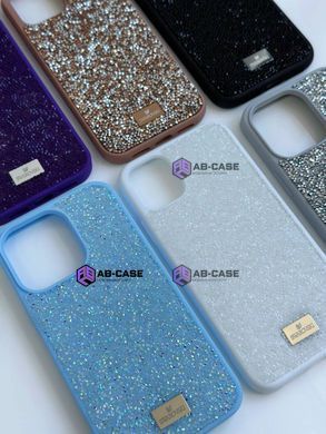 Чехол для iPhone 15 Svarowski Crystalline со стразами White