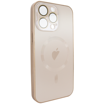 Чехол для iPhone 13 Pro Max - AG Titanium Case with MagSafe с защитой камеры Golden