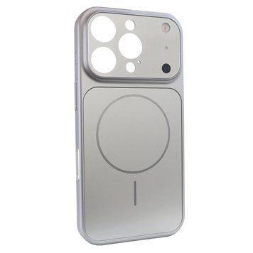 Чехол для iPhone 16 Pro Max : Nofelet AG Glass Case with MagSafe &ndash; Silver