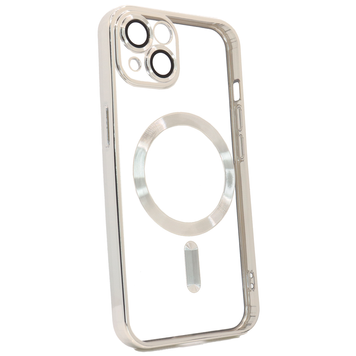 Чехол для iPhone 15 Plus Shining with MagSafe с защитными линзами на камеру Silver