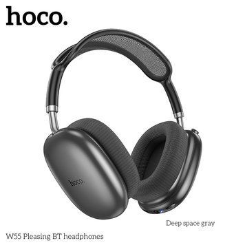 Навушники бездротові HOCO W55 Pleasing BT5.4/90hours Deep Space Gray