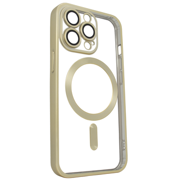 Чохол для iPhone 12 Pro матовий Shining with MagSafe із захисними лінзами на камеру Gold