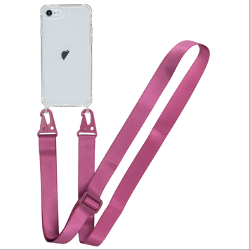 Прозрачный чехол для iPhone 7 | 8 c ремешком Crossbody Rose Red