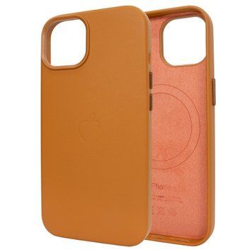 Чехол для iPhone 13 Pro Max Leather Case PU with Magsafe Golden Brown