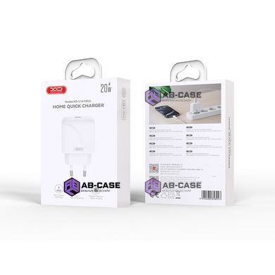 Зарядное устройство 20W (1 Type-C) XO L141 PD (White)
