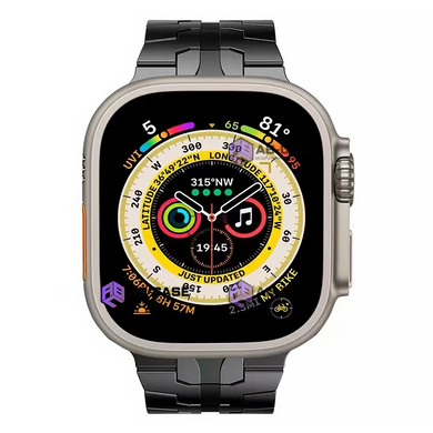 Металевий ремінець для Apple Watch 38|40|41mm Titanium Band Black