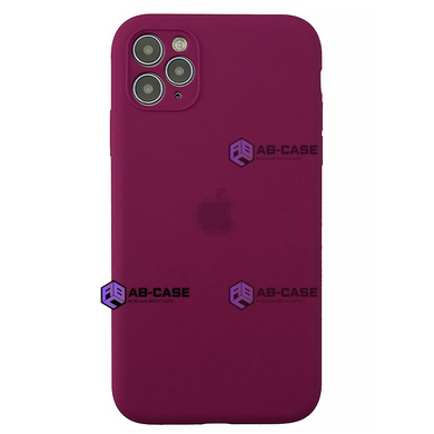 Чехол Silicone Case FULL CAMERA (для iPhone 11 Pro, Rose Red)