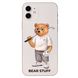 Чохол прозорий Print Bear Stuff на iPhone 12 mini Мишка гольфист